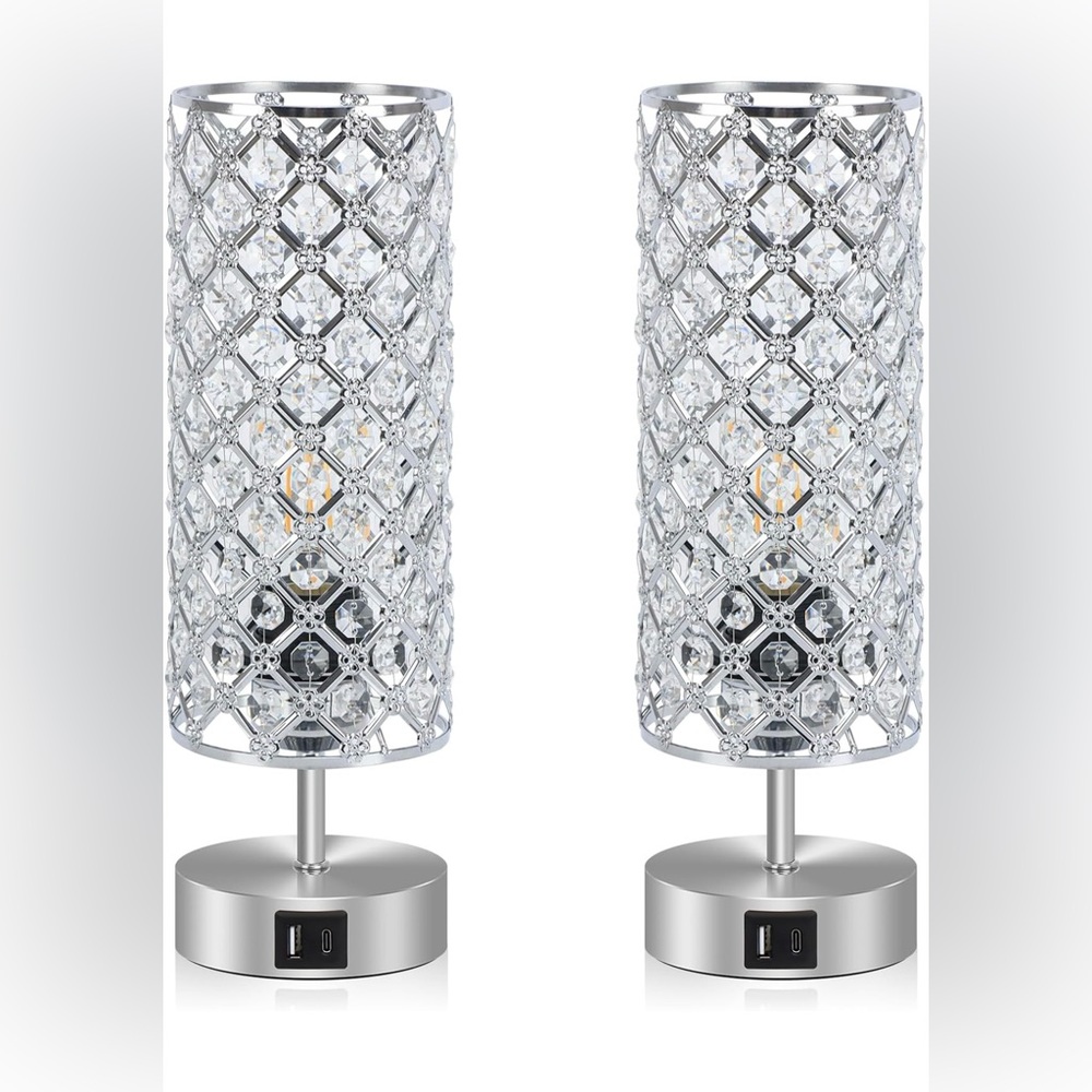 Crystal lamps with USB.